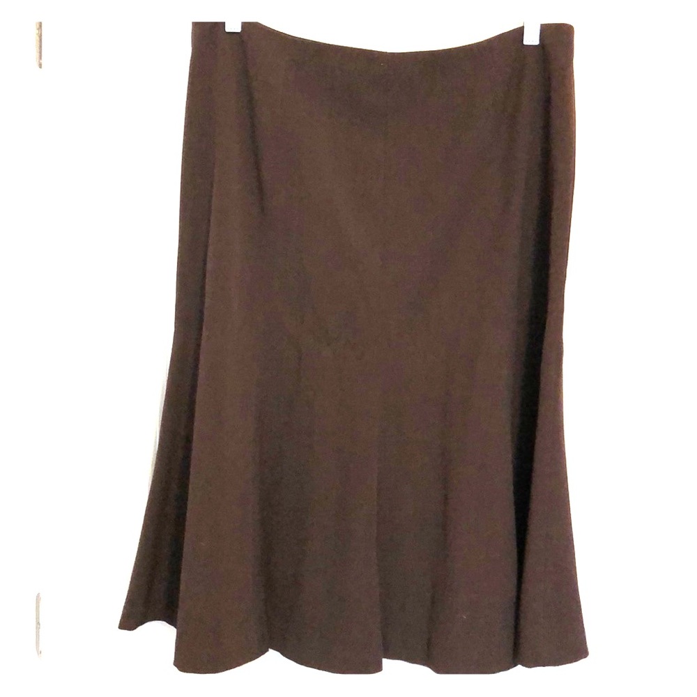 Eddie Bauer A line skirt w flare in brown